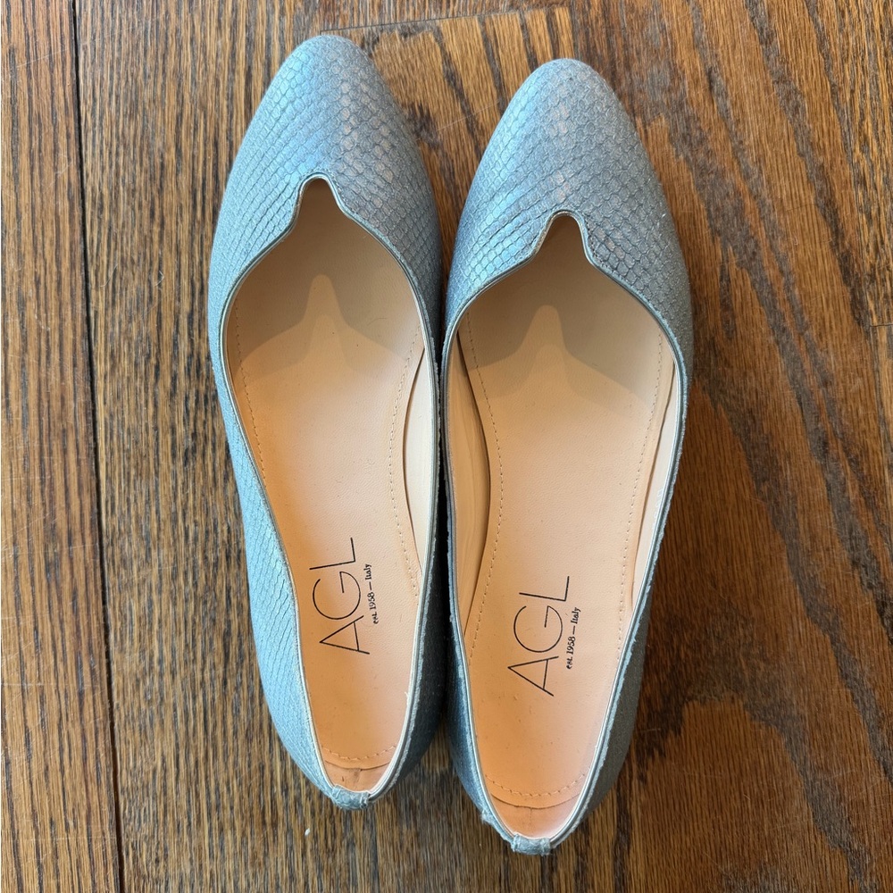 AGL Mimosa Snake Embossed Ballet Flat - Picture 5 of 7